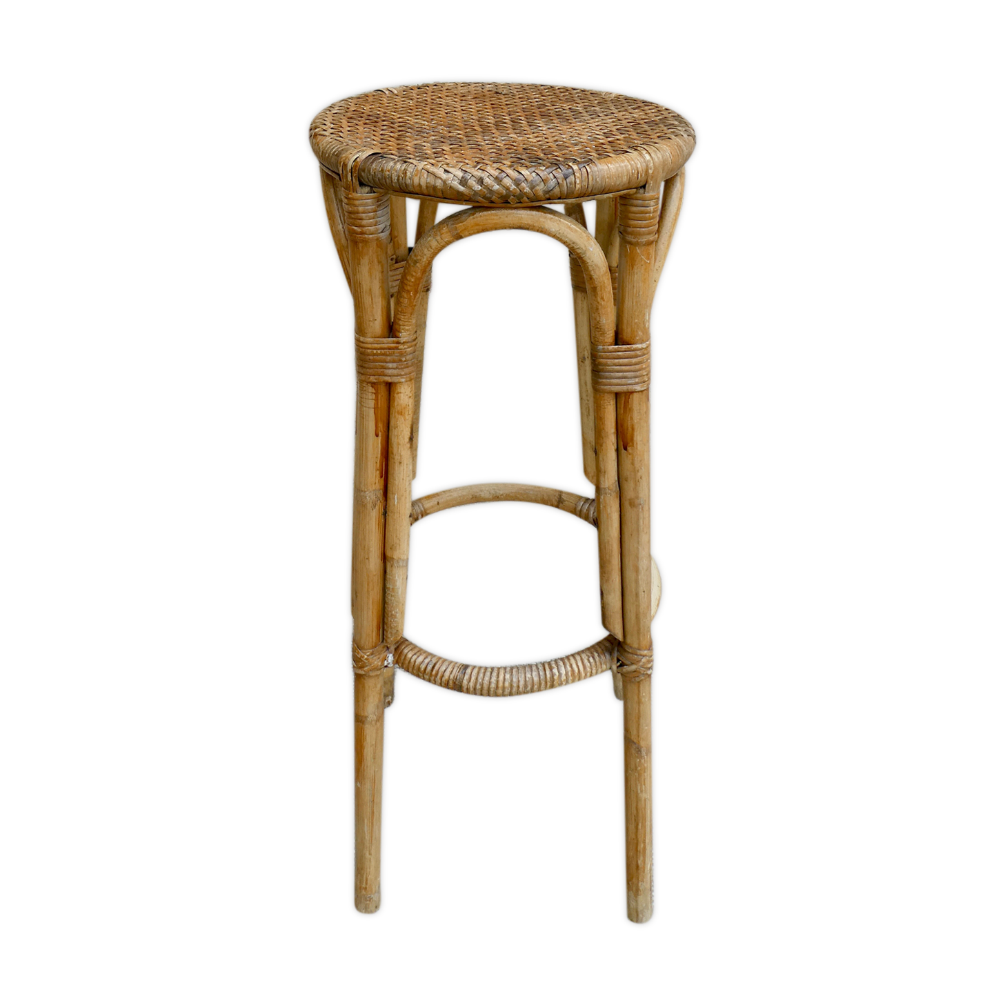High, bar, rattan, braided seat