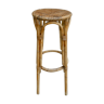 Tabouret haut de ba en rotin assise tressée