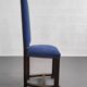 Set of 8 wooden and fabric chairs