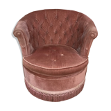 Powdered pink velvet toad chair