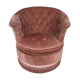 Powdered pink velvet toad chair