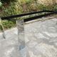 Table basse en métal chromé et marbre 1970