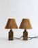 Two glazed ceramic lamps – Signature to be identified – 1960s