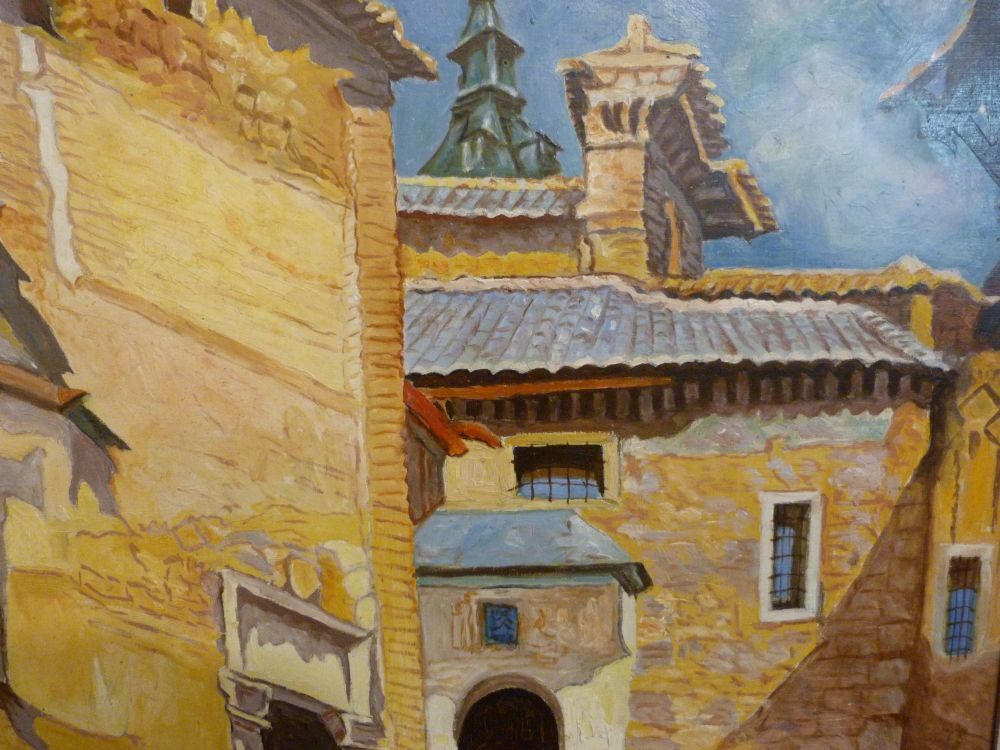 Spanish Village signed Diaz de la poue