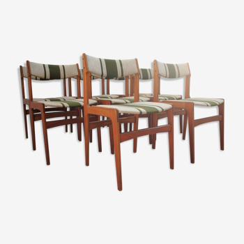 Series of 8 vintage Scandinavian chairs