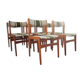 Series of 8 vintage Scandinavian chairs