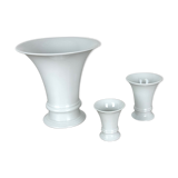 Set of 3 Op Art Vase Porcelain German Vase by Fürstenberg Ceramics Germany 1970s