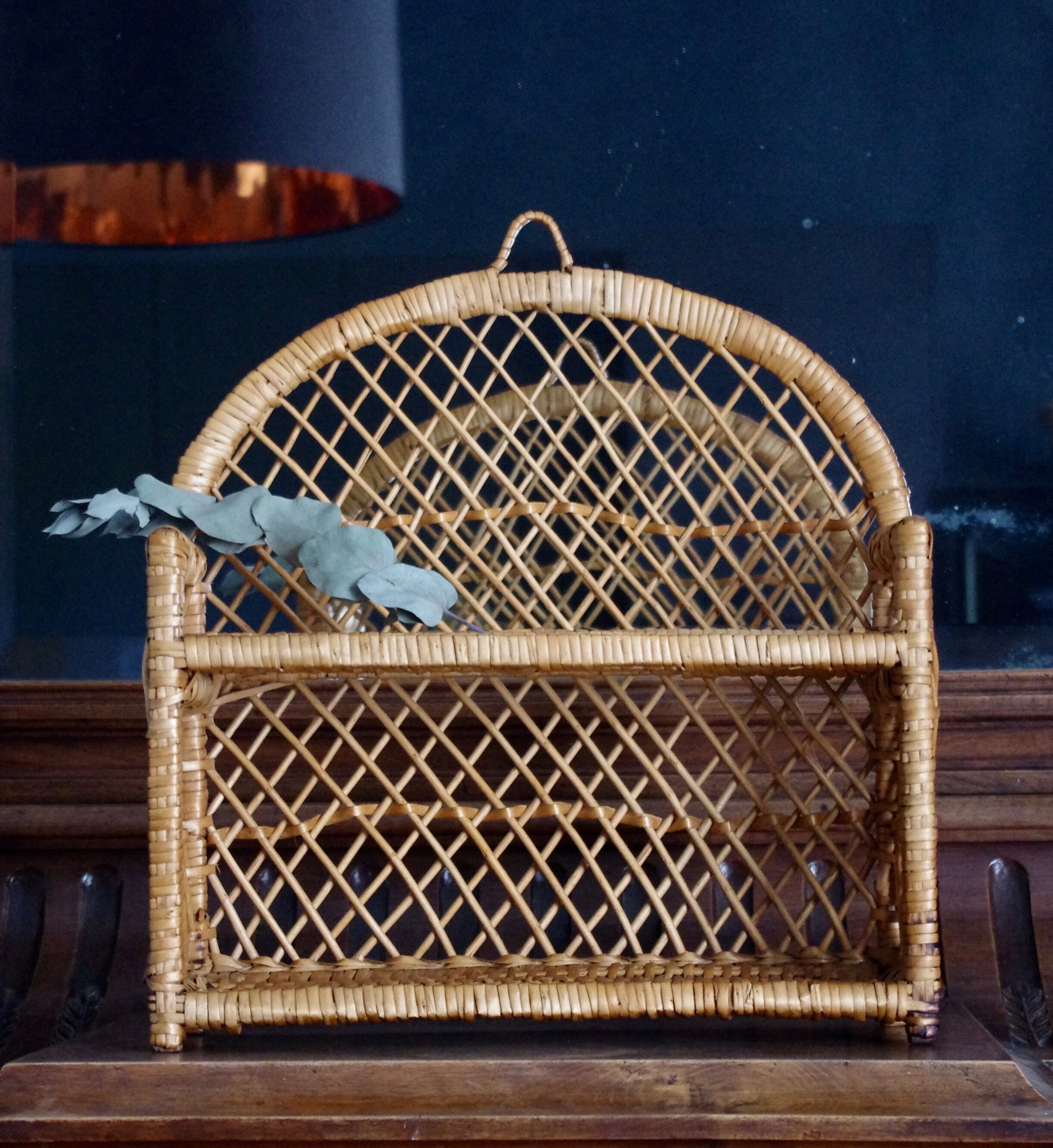 Vintage wicker and rattan