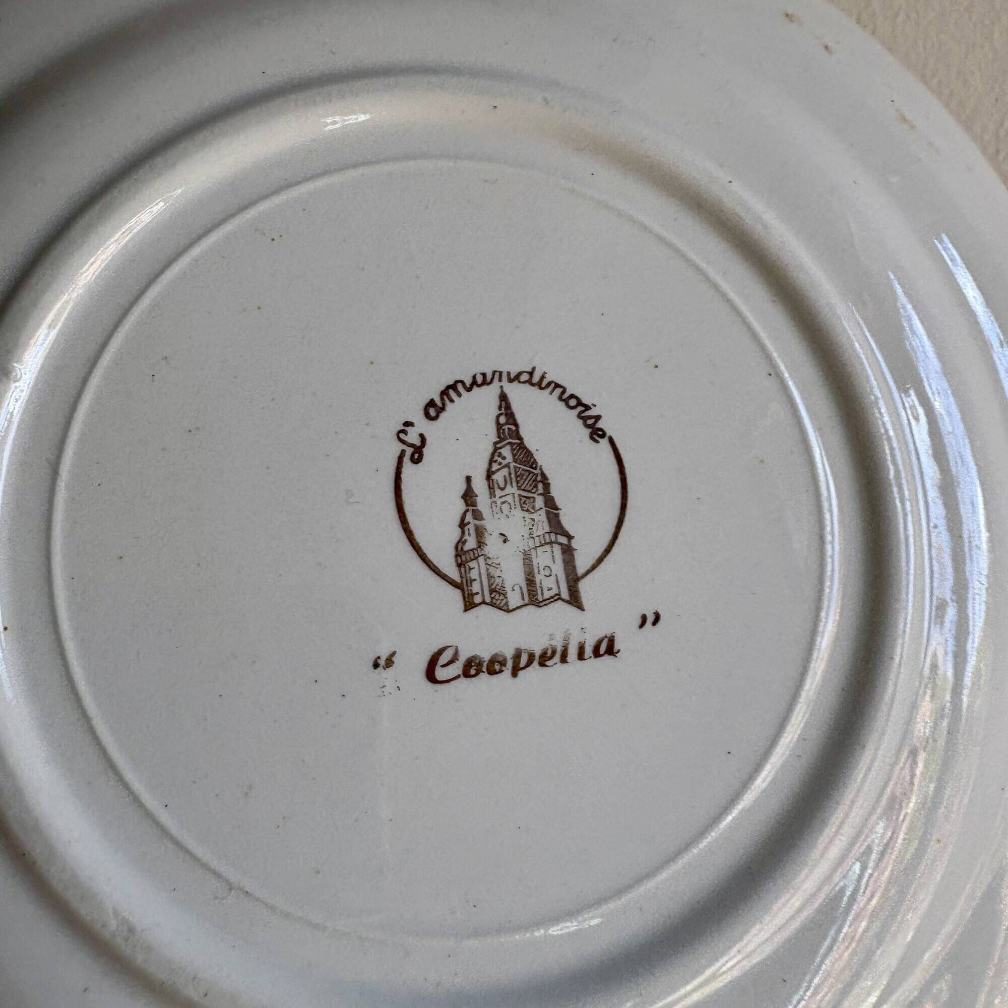 Set of 6 vintage dessert plates model Coopélia - L'Amandinoise