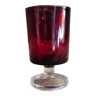Verre à liqueur vintage de Luminarc en rouge rubis
