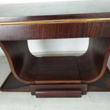 Rosewood art deco cradle table