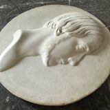 Buste médaillon en plâtre, XIXème