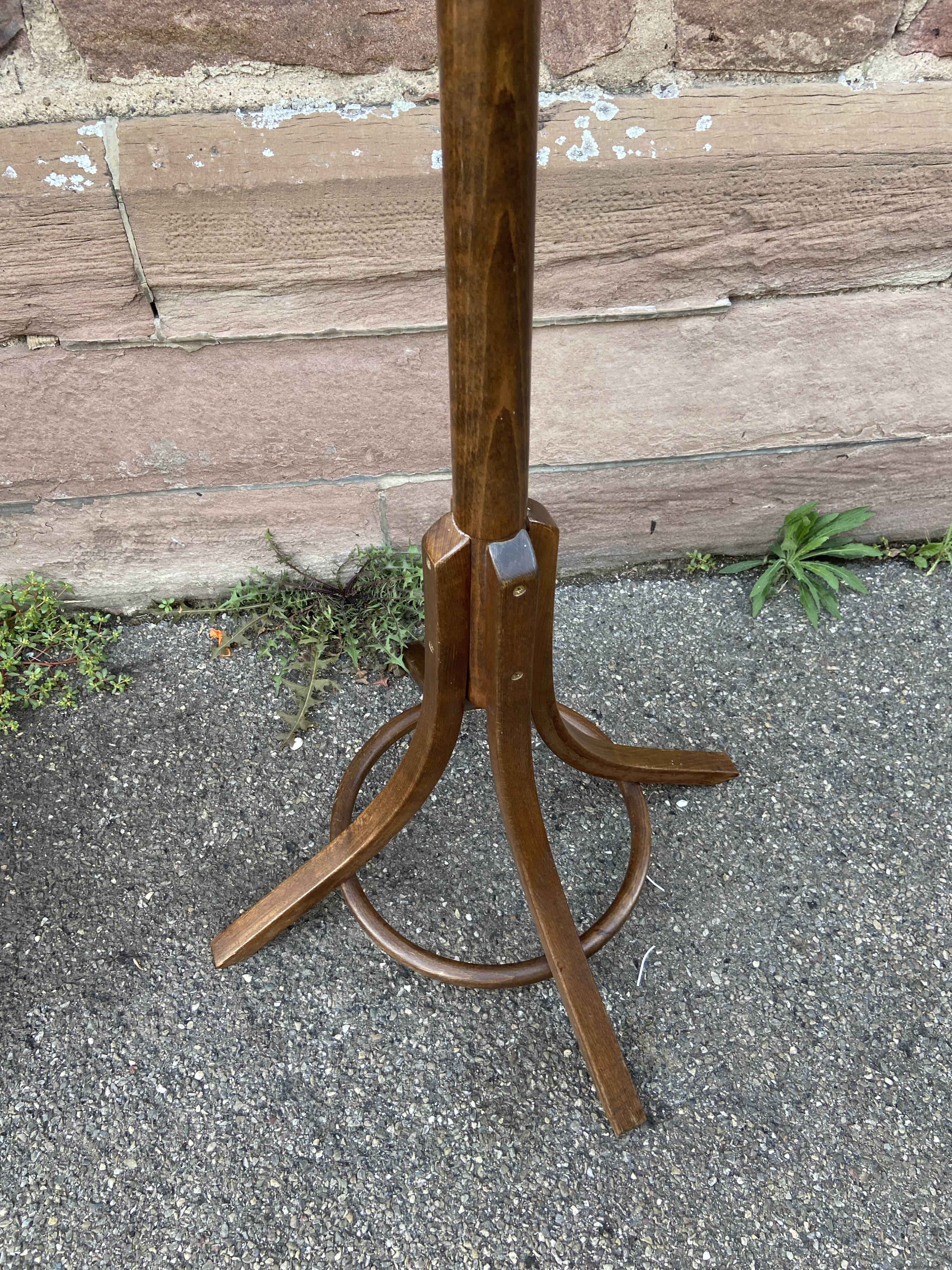 Vintage parrot standing coat rack 1980 curved wood