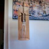 Swedish glass tube swag lamp by Mark Slöjd