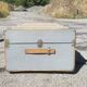 Vintage wooden travel trunk stamped bagage j.m.g.é.