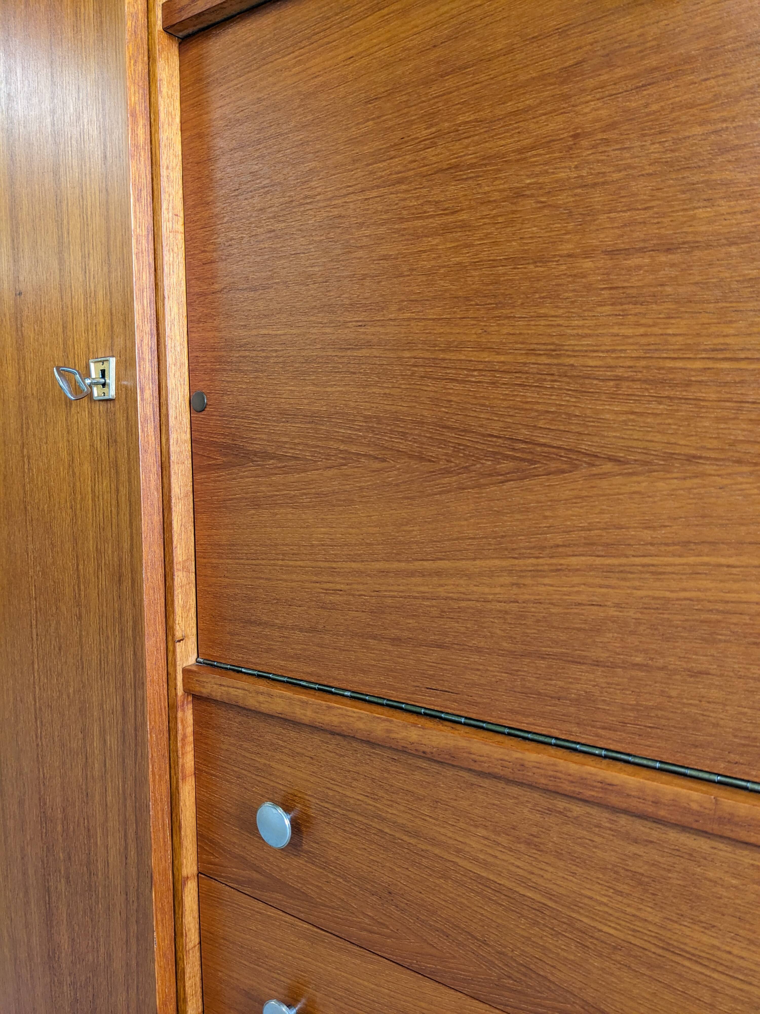 Armoire vitrine et secrétaire en palissandre années 50/60