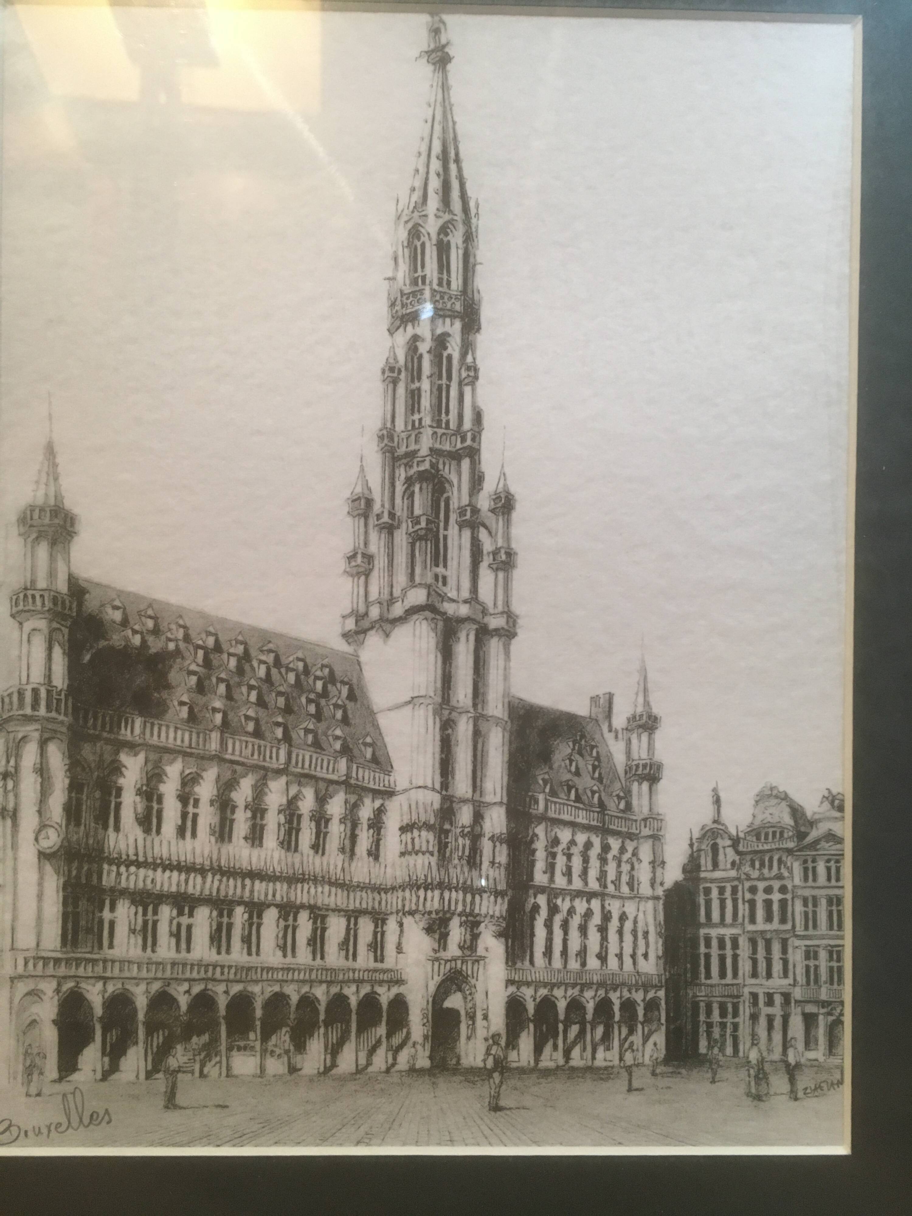 Framed prints Brussels City Hall
