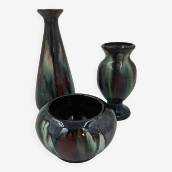 Lot de 3 de vases Thulin