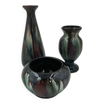 Set of 3 Thulin vases