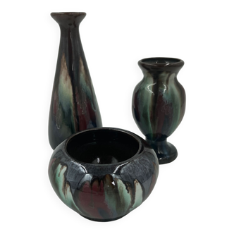 Lot de 3 de vases Thulin