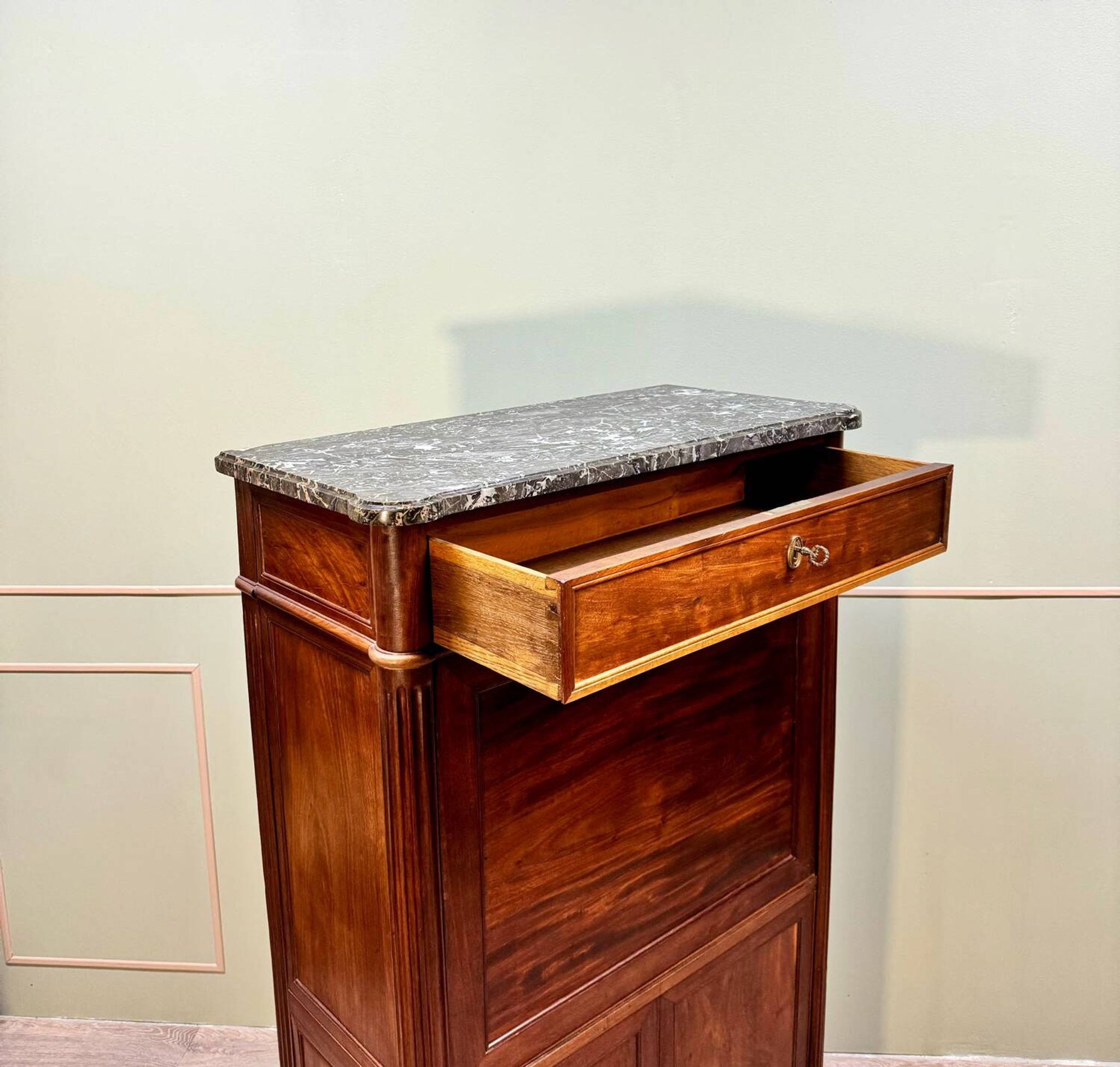 Lady's Secretary In Mahogany Louis XVI XVIII Eme Century