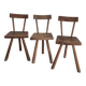 Wooden tripod chairs raw art