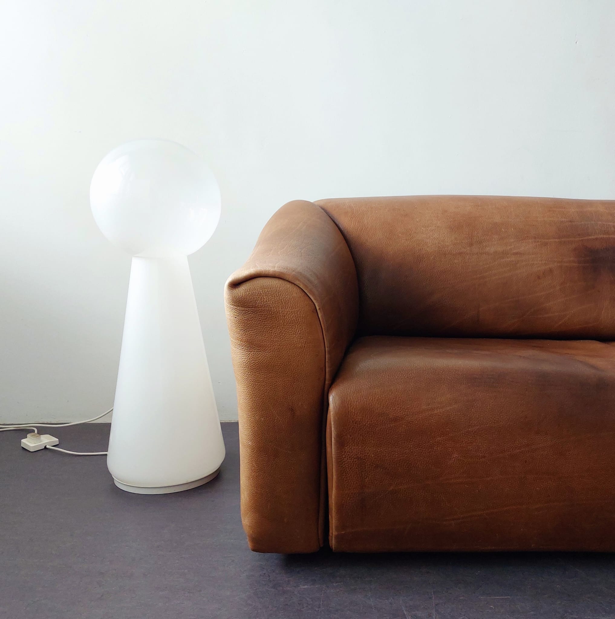 Large one piece Murano glass floor lamp, Italy 1970's/1980's