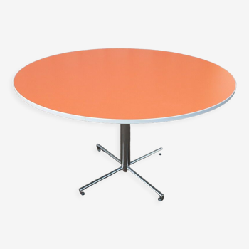 Orange round table 70