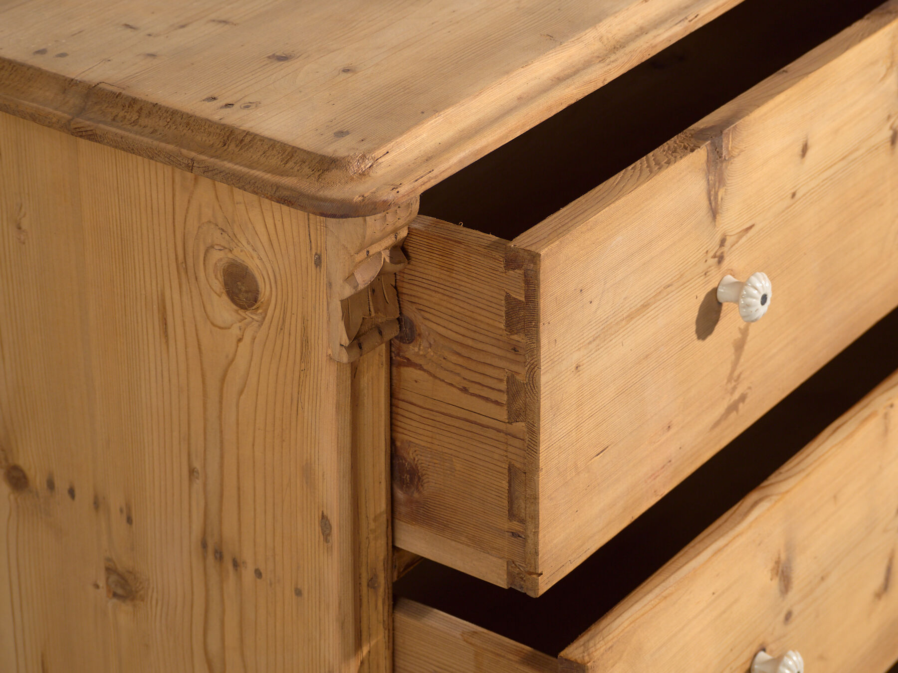 Antique pine commode – Central Europe (c. 1880–1910)