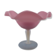 Cup on piedouche in pink opaline and translucent white period XX th