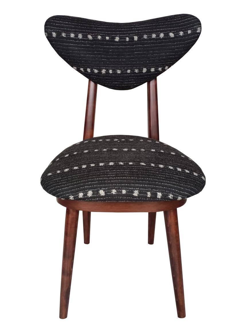 Chaise en tissu noir perennials dotty, europe, années 1960