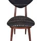 Chaise en tissu noir perennials dotty, europe, années 1960