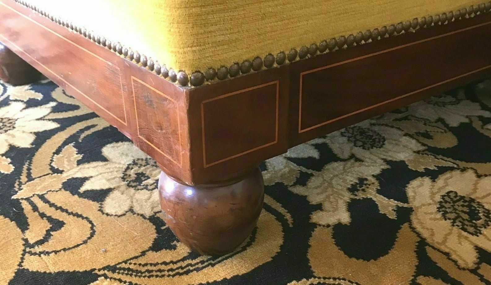 20th century mahogany veneer angle sofa