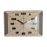 Horloge vintage pendule murale silencieuse rectangulaire "Bayard Bois Noir"