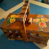 Vintage worker table sewing box