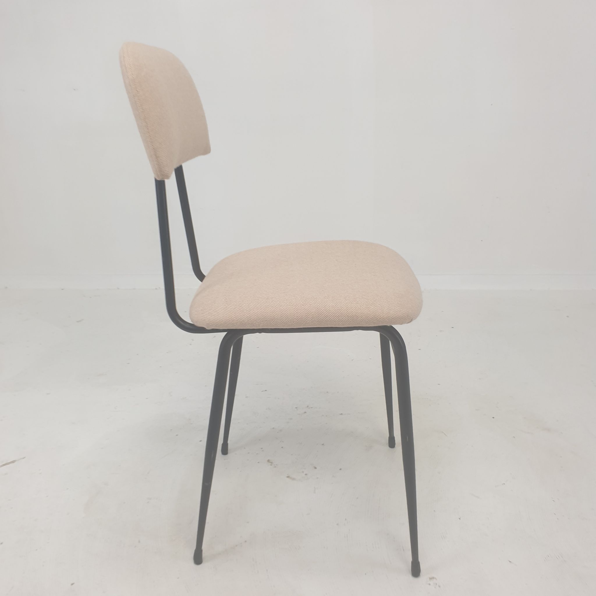 Set of 4 Italian Metal Dining Chairs, 1960's
