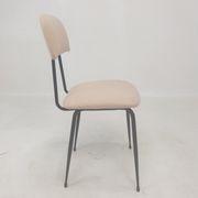 Set of 4 Italian Metal Dining Chairs, 1960's