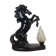 Prancing horse lamp and flame