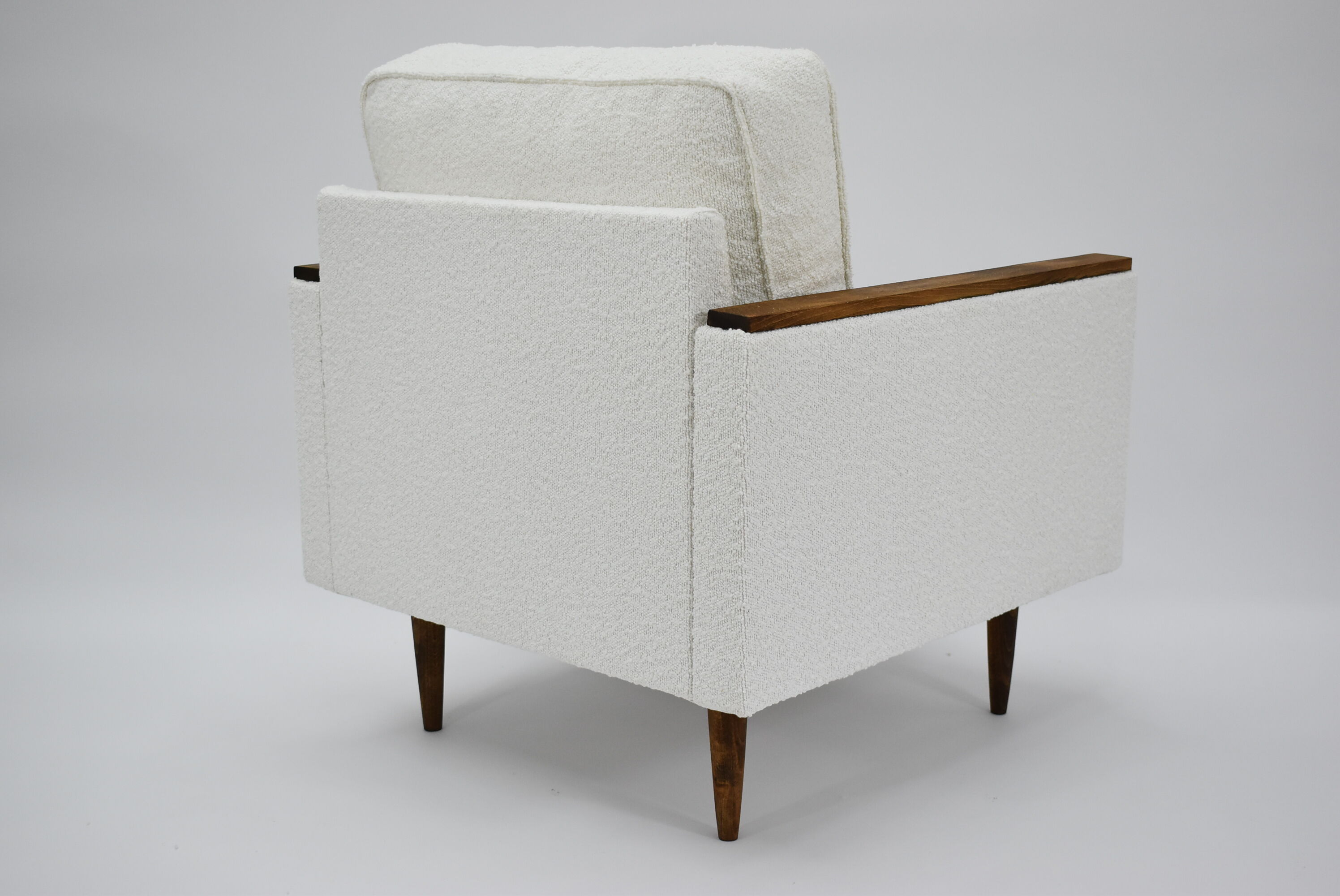Original 70's armchair ZWP-08, fully restored, Bouclé, white