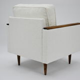 Fauteuil original des années 70 ZWP-08 bouclé blanc