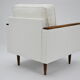 Original 70's armchair ZWP-08, fully restored, Bouclé, white
