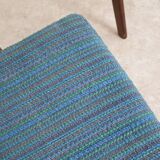 Pair of blue boomerang armchairs by Antonin Suman for Ton (Thonet) 1960