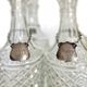 Pair of Vintage 70's Crystal Whisky Gin Decanters