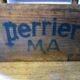 Wooden advertising perrier