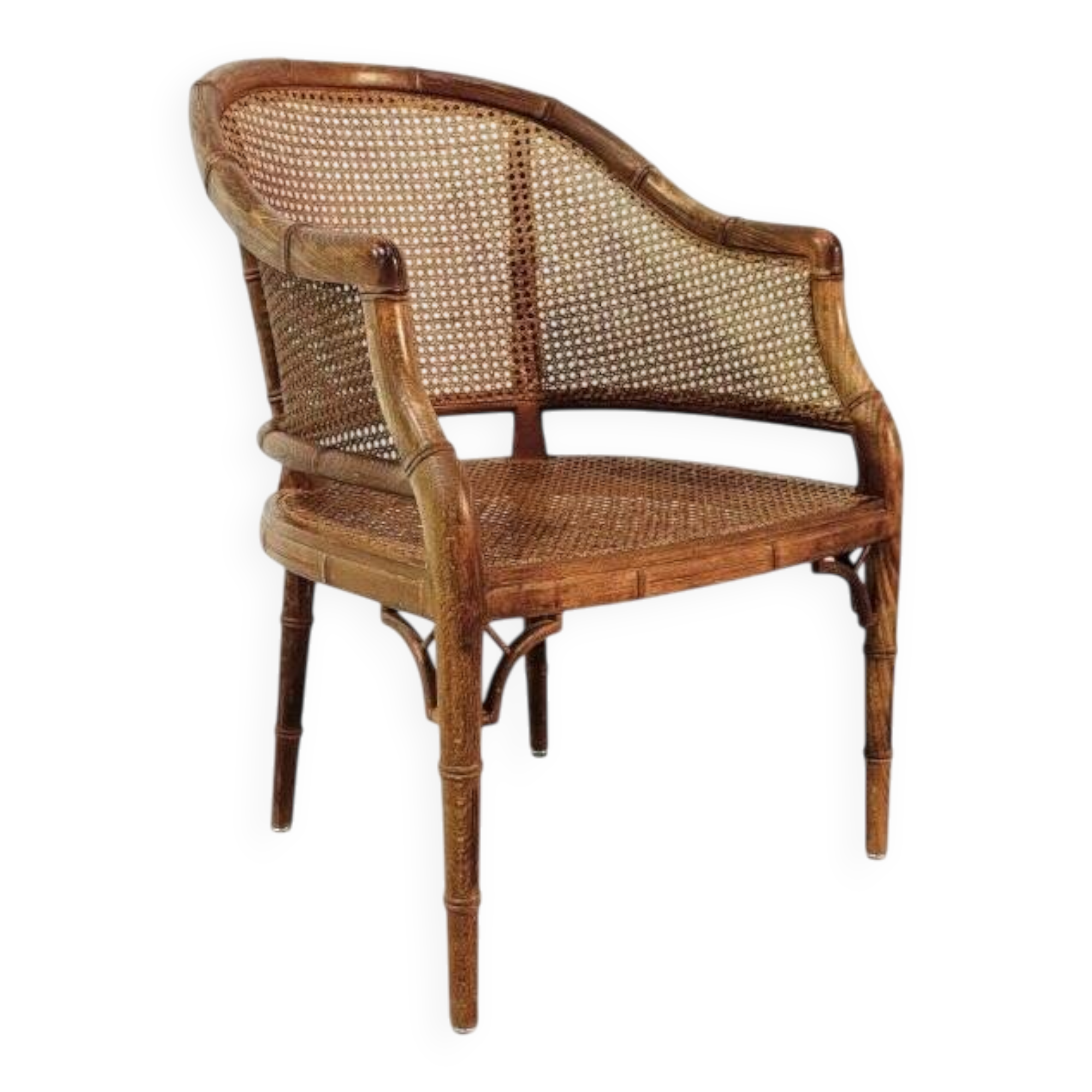 Vintage French wicker chair, 1980s