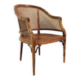 Vintage French wicker chair, 1980s