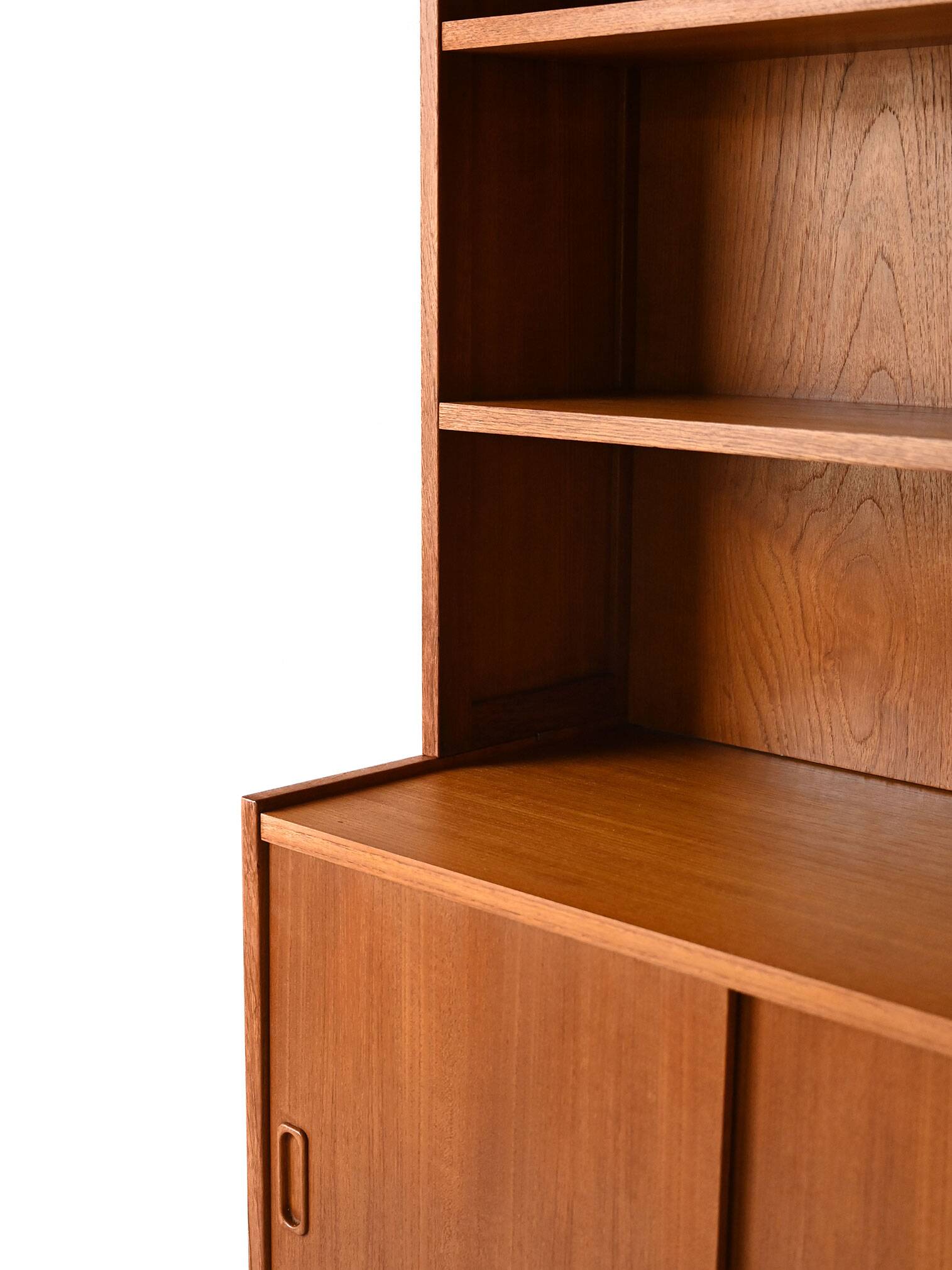 Vintage Scandinavian Teak Bookcase with Exposed Joinery