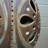 Ethnic ceramic wall lamp signed.