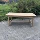 Raw wood dining table