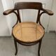 armchair signed Fischel wood turned early 20th century